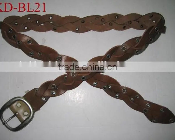 PU Leather Braided Belt