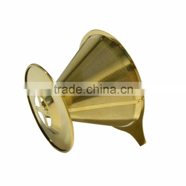Golden Color 304 Stainless Steel Pour Over Coffee Filter photo-4
