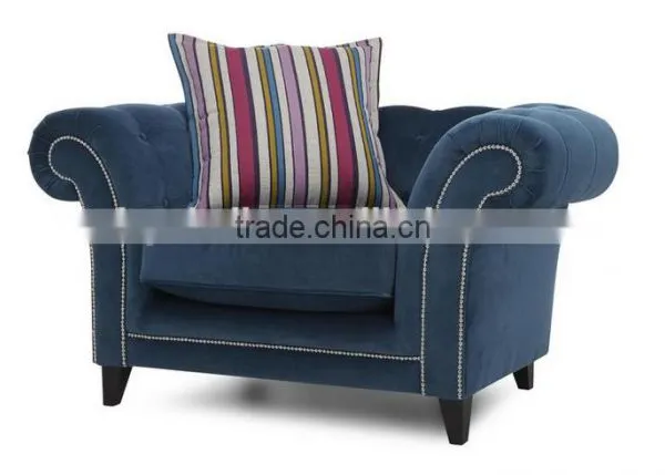 Living Room Blue Antique Sofa photo-2