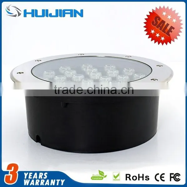 IP67 Waterproof Stainless Steel Cover Outdoor Recessed Floor 220Voltage LED Underground Lights 24W RGB photo-4