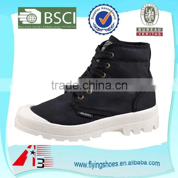 Black Canvas Upper PVC Outsole Cheap Women Ankle Boot