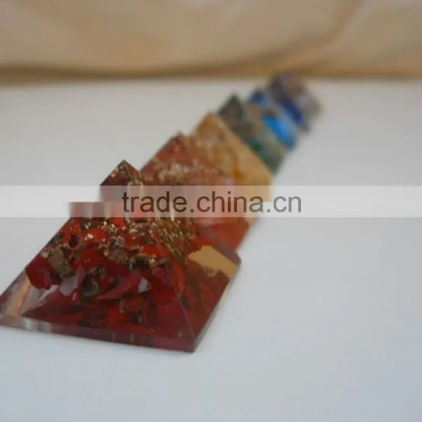 GEMSTONE ORGONE CHAKRA PYRAMID photo-2