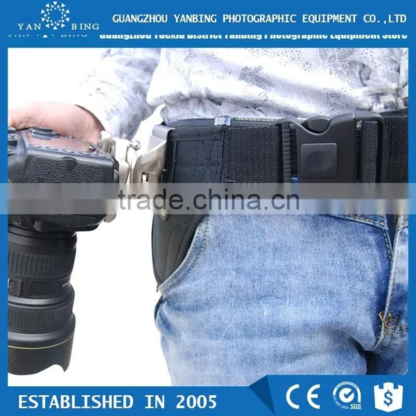 Camera Belt Holster Waist Double Belt Mount Button Buckle for DSLR Camera