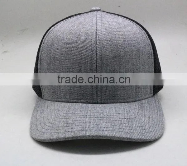 DIY Little Curve Brim Heather Grey Trucker Cap Hats And Caps photo-2