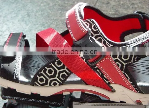 X17024 2016 Wholesale Latest Design New Lady and Men's pu + Lace Sandals