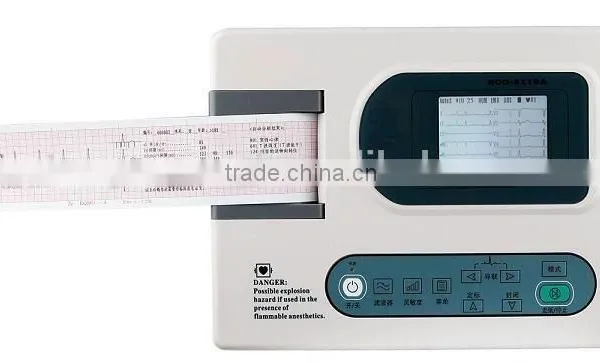 Three Channel Interpretive ECG machine with long warranty