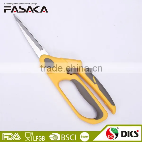SS130110Y -2016 New Style and Design 8" Stainless Steel Tailor Scissors With Colorful Plastich Handle