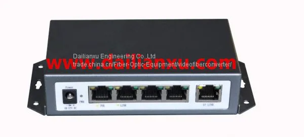 4channels 10/100M/1000M Gigabit POE Switch 5ports Gigabit POE Ethernet Switch 48VDC 24VDC