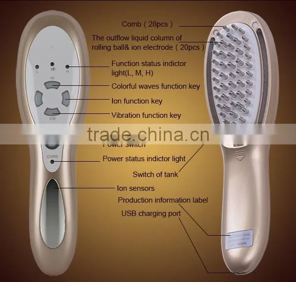 2016 Sunray New Arrival Laser Comb Massager for Stimulate Hair Growth Electric Scalp Stimulator photo-4