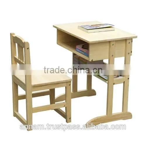 chair and table set for children from solid wood
