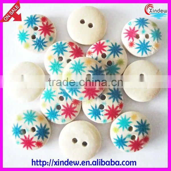 Strawberry Round Printing Wooden Button for Children 24L photo-2