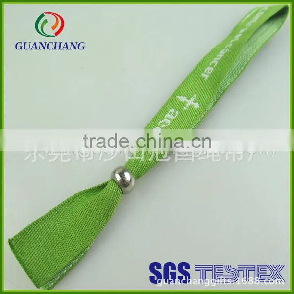 China Wholesale Plastic Clip Woven Wristband for Festival photo-4