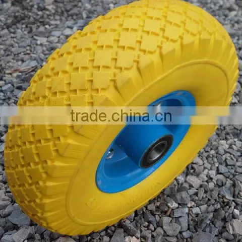 PU Foma Industrial Elastic Wheel With Bearing photo-2