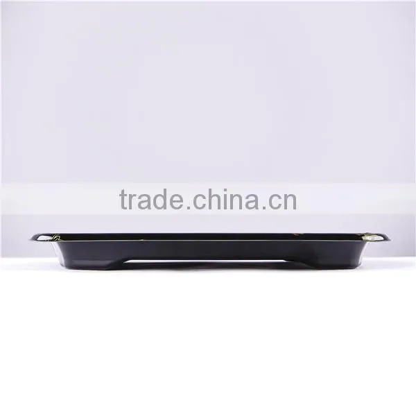 Square Black Disposable Plastic Food Tray photo-2