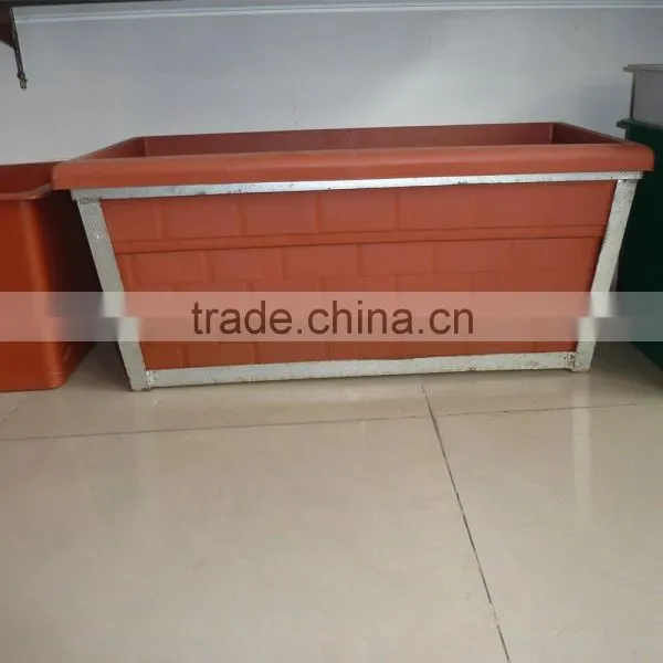 Large Rectangular Plastic Trough Self-watering Flower Pots photo-2