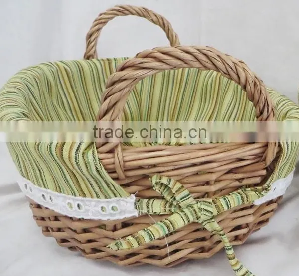 Wholesale Oval Natural Willow Basket Bread With Liner photo-3