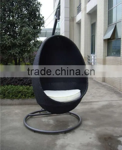 Garden Wicker Furniture Hanging Chair With Stand photo-2