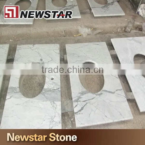 Newstar Snow White Marble Vanity Top Counter Tops One Table Top Custom Cut photo-5