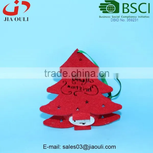 BSCI Audit Factory Indoor/Outdoor Non-woven Fabric LED Holiday Christmas Decoration, With LED Hanging Tree Decoration photo-4