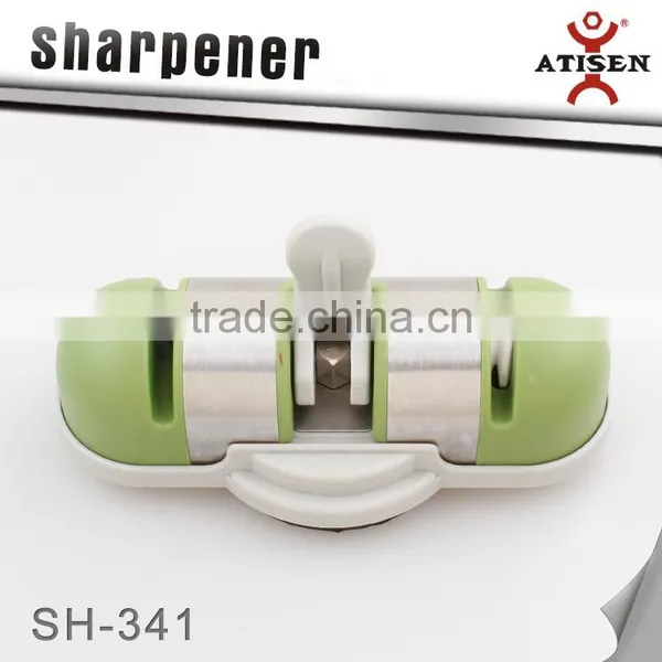 HOT NEW DIAMOND CERAMIC 2 STAGE KITCHEN KNIFE SHARPENER WITH VACUUM SUCTION photo-2