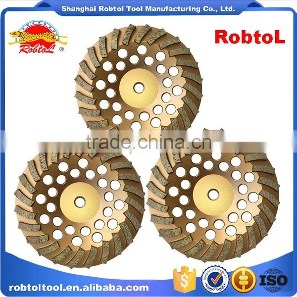 125mm Turbo Row Waved Spiral Diamond Grinding Disc Cup Wheel for Concrete Floor 5" Cutting Tools Abrasive Polishing Grinder photo-2