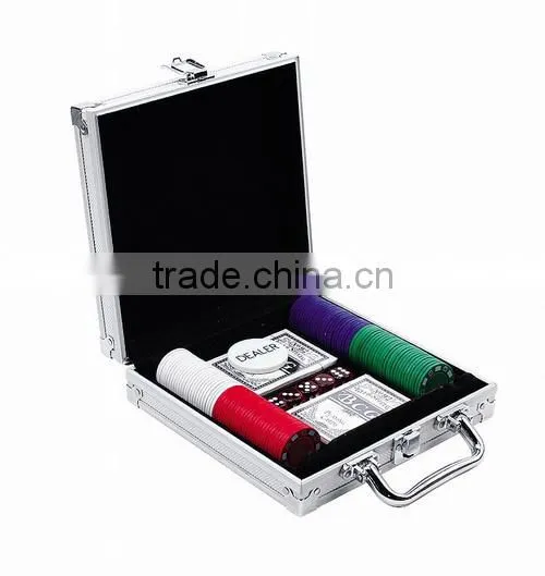 100pcs Poker Set in Aluminum Case Poker Chip Set