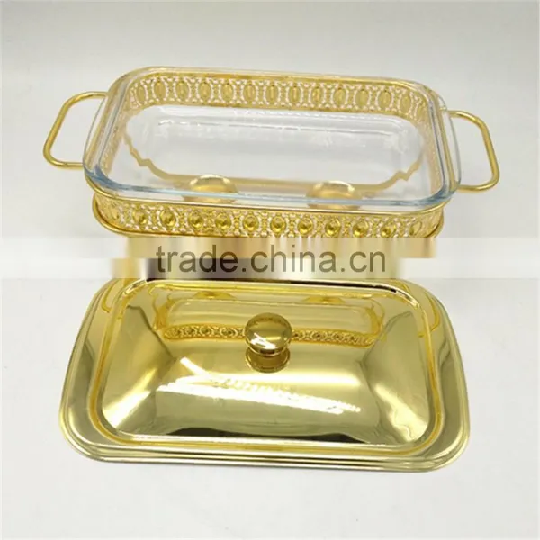 Best Selling Hotel Buffet Chafing Dish Food Warmer With Glass Dish photo-3