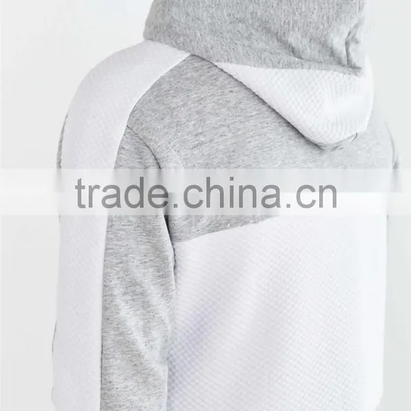 New Designer Blank Hoodie Grey and White Hoodie Side Zip photo-4