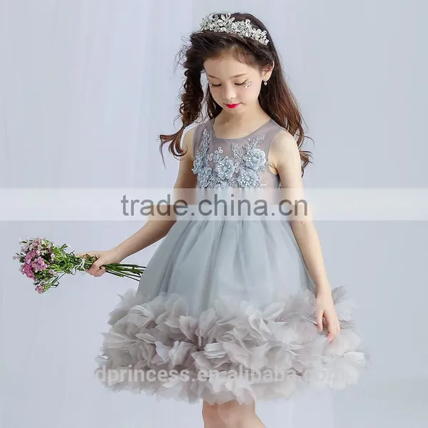 Top Selling Products 2017 Embroidery Lace Children Latest Dress Style photo-2
