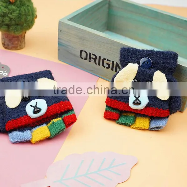 TC13014 Personalized Winter Warm Baby Gloves, Cheap Knitted Animal Pattern Kids Gloves Wholesale photo-4