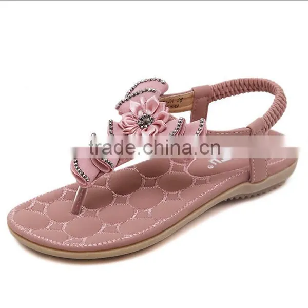 Zm50219b 2017 New Style Lady Shoes Wholesale Flower Crystal Women Sandal photo-3