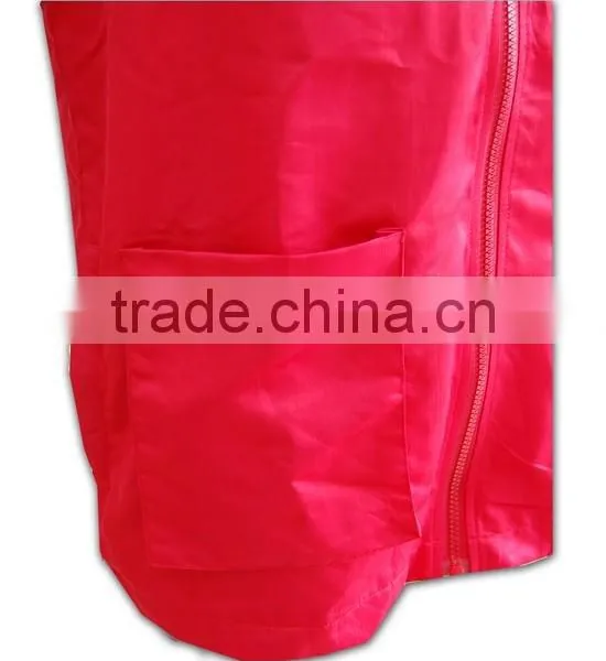 ISO 9001 Audit Factory 100% Polyester Zip up Red Fitted Safety Vest photo-5
