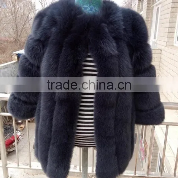 Beauty Girl Oversize Fluffy Winter Real Fox Fur Faux Fur Parka Coat for uk photo-5