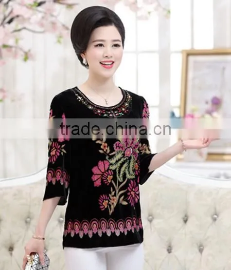 Short-sleeved T-shirt Ice Silk Cotton Explosion Clearance T Shirt Mother Installed photo-5