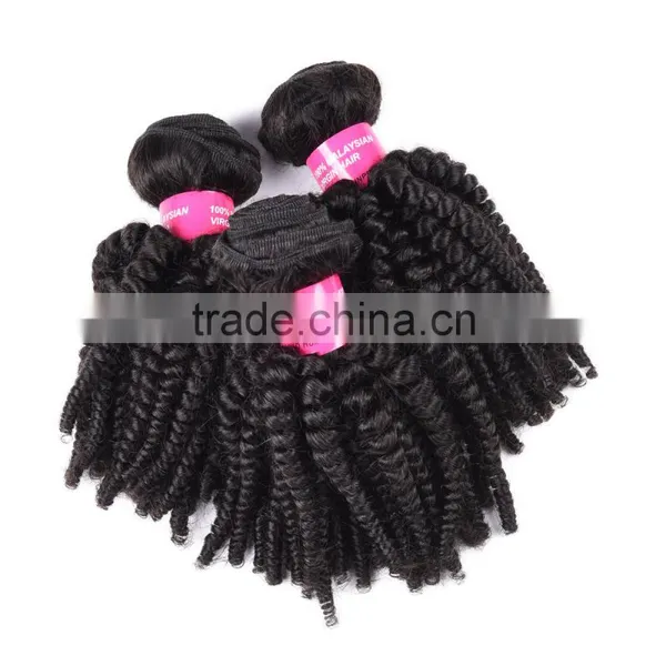 On Sale Virgin Malaysian Afro Kinky Curl Human Hair Extension photo-5