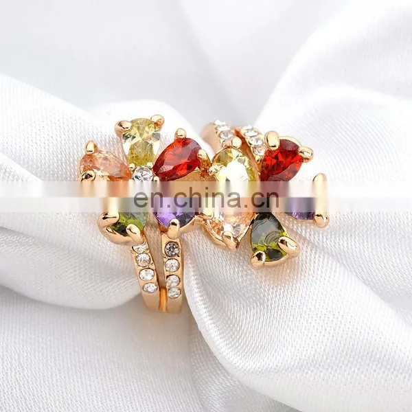 Fashion Diamond Gold Plated Sparkling Knuckle Ring Wedding Ring photo-2