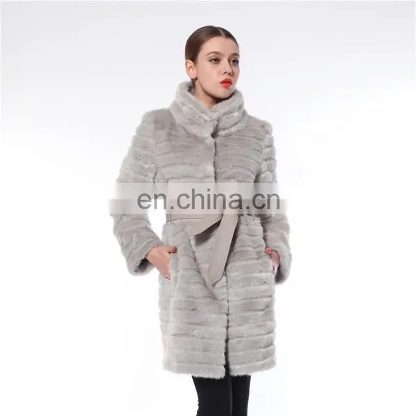 New Style Fashionable Luxury Elegant Faux Fur Lining Winter Coat