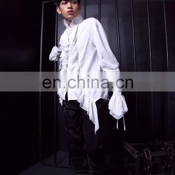 Gothic Victorian Men's Frilled Long Sleeve Shirt photo-4