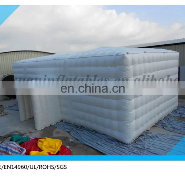 White Pvc Blowing Camping Tent Inflatable Cube Tent