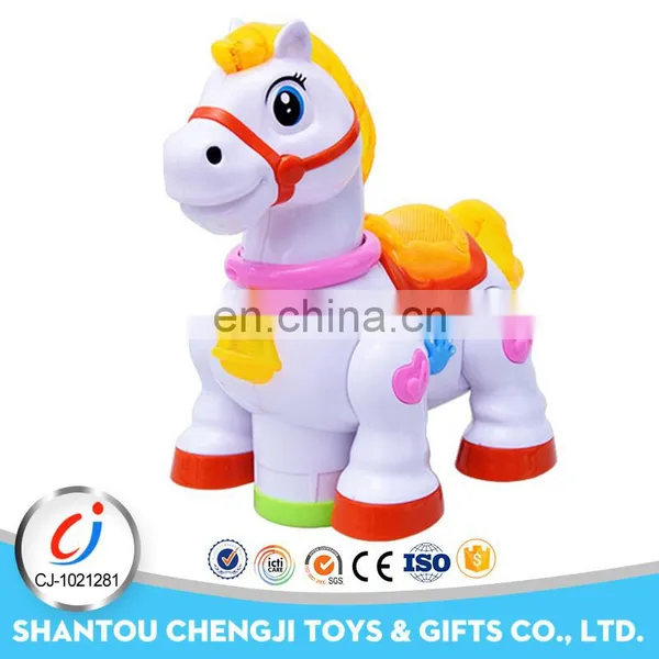 High qulity plastic battery operated mini toy race horse for kids