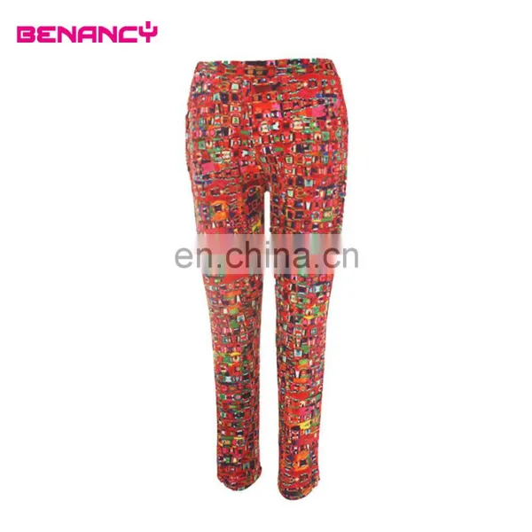Hot Sale Custom Sublimation Printed Yoga Pants Wholesale Workout Gym Wear Sports Pants photo-2
