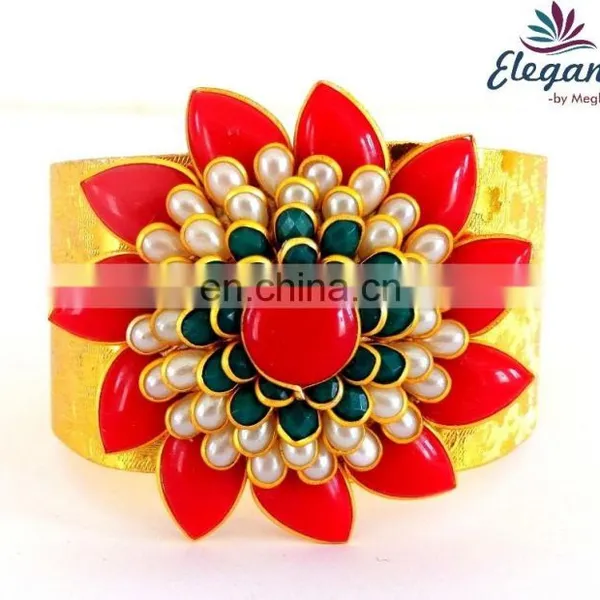 Pachhi Cuff Bracelet-Indian Traditional Pachi Bracelet- Pachi Fashion Bracelet-Wholesale Pachi Jewelry photo-4
