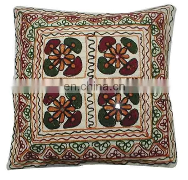 Wholesale Cotton Beads and Embroidered Work Cushion Cover 40 x 40 photo-5