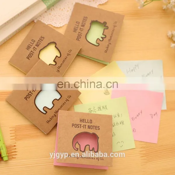 Kraft Paper Custom Die Cut Sticky Notes photo-2