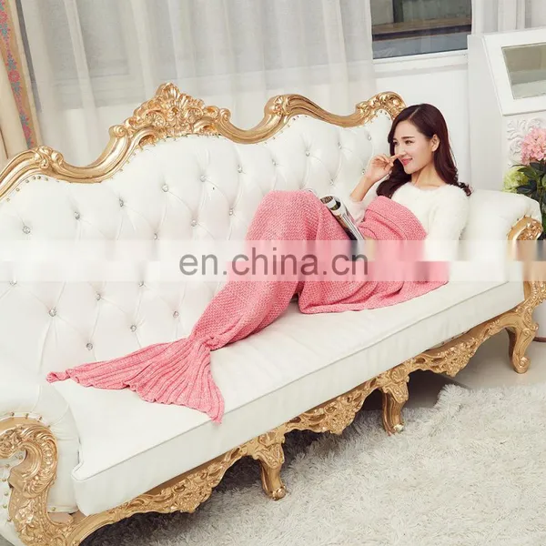 Wholesale Custom 100% Acrylic Fibers United Fashion Mermaid Tail Blanket photo-4