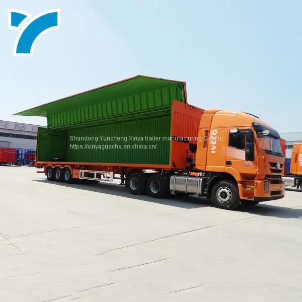 Wing Van Semi Trailer Box Cargo Wing Open Box Truck Trailer photo-2