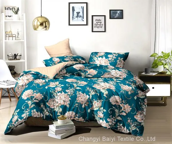 100 Polyester Twill Bed Sheet Printed Microfiber Fabric Wholesale photo-2