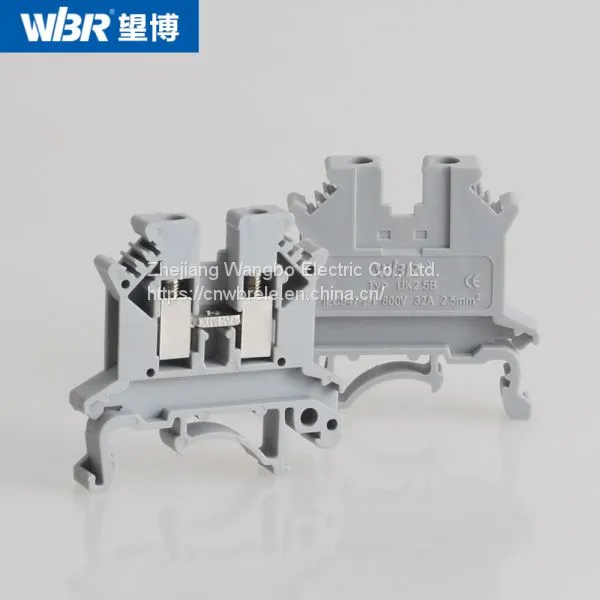 Din Rail Terminal Blocks UK2.5B Pure Copper Connector Screw Terminal Block photo-5