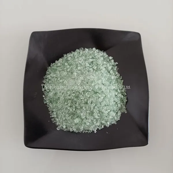 Decorative Granular Colored Silica Sand, Green Fused Quartz Sand photo-3