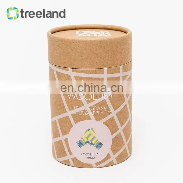 Degradable Capsules Packaging Brown Kraft Round Box Rolled Edge Paper Tube photo-4